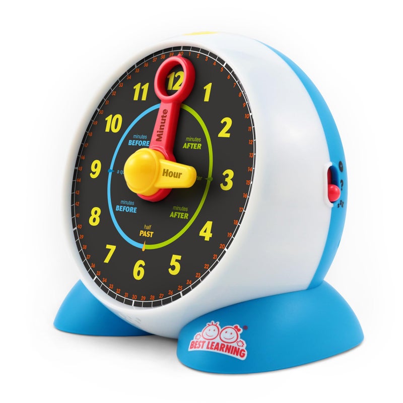 BEST LEARNING Learning Clock - Educational Talking Learn to Tell Time Teaching Toy with Quiz and Music Sleep Mode - Toddlers & Kids Ages 3, 4, 5, 6 Years Old Boy and Girl Birthday Present - Image 1