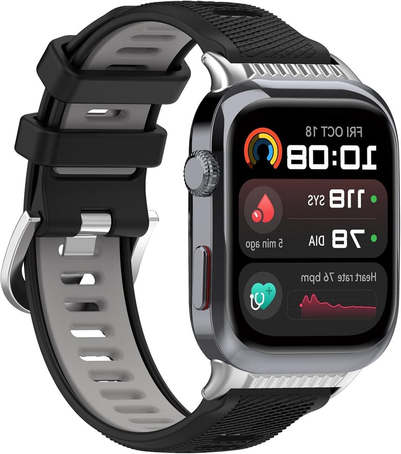 سوار بديل قابل للتعديل من Disscool متوافق مع ساعة Huawei Watch D2، سوار سيليكون مريح مع مشبك سريع التحرير، إكسسوارات الساعة الذكية (أسود) - Image 1