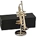 Dselvgvu Miniature Trumpet with Stand and Case Brass Mini Musical Instrument Trumpet Replica Collectible Figurines Dollhouse Accessories Model Home Decoration Display Ornament 465x118 - Image 2