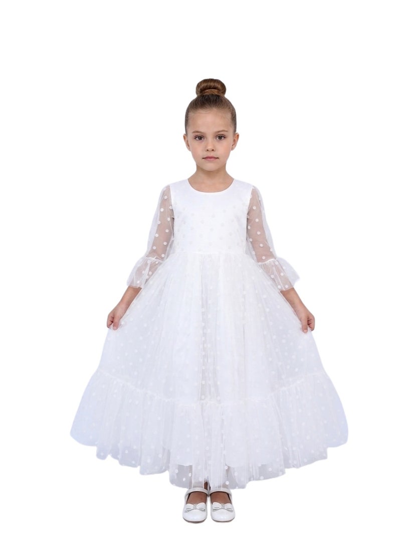 Bidani Elegant Tiered Mesh Gown - Image 1