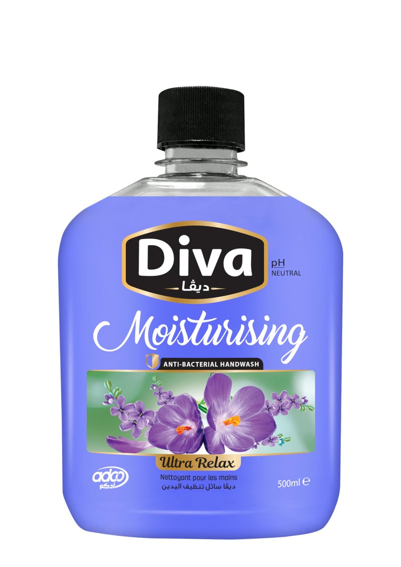 Diva Moisturising Hand Soap, Ultra Relax Fragrance, pH Neutral, 500ml