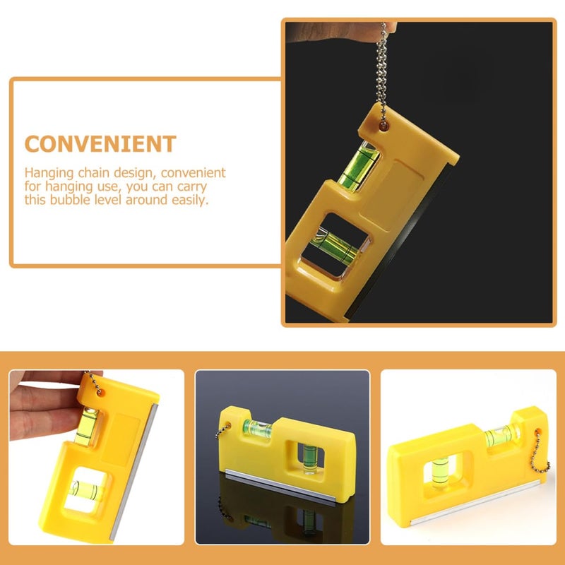 Mini Portable Magnetic Bubble Level Tool With Keychain For Photo Hanging - Image 4