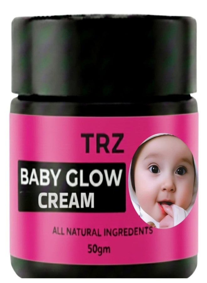 TRZ Best Baby Glow Cream Milky Soft Baby Face Cream | Daily Moisturizing Face Cream for Babies With Coconut Oil, Milk Protein & Vitamin B5 Give Korean Glow 100% Herbal 50gm - Image 1