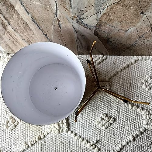 Niyara Colorful Metal Planters Pot for Indoor Plants with Stand Plant Containers Balcony Decoration Size :Large 13 inches Height with Stand (Floral Vine) - Image 4