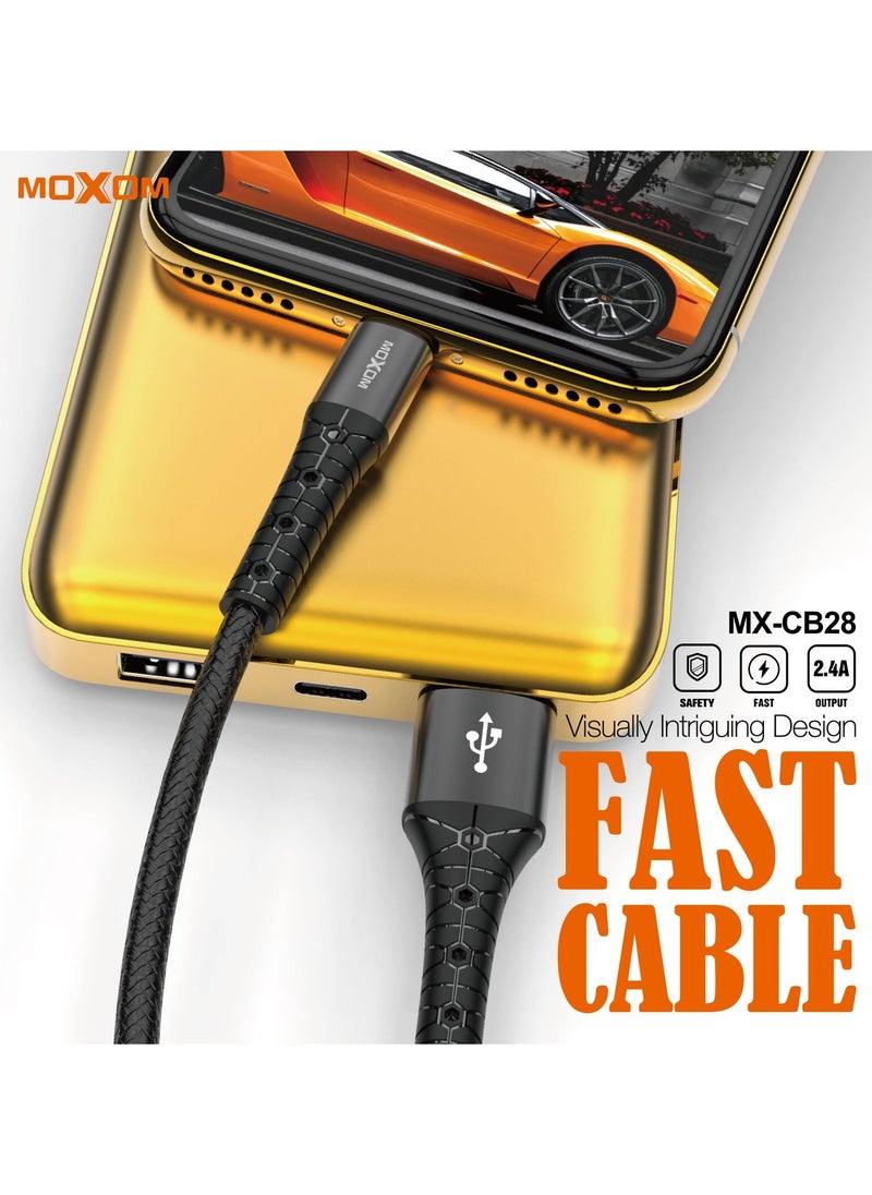 MOXOM High Speed Transmission Iphone Moxom Cable MX-CB28 Designed for Home and Travel  - Image 2