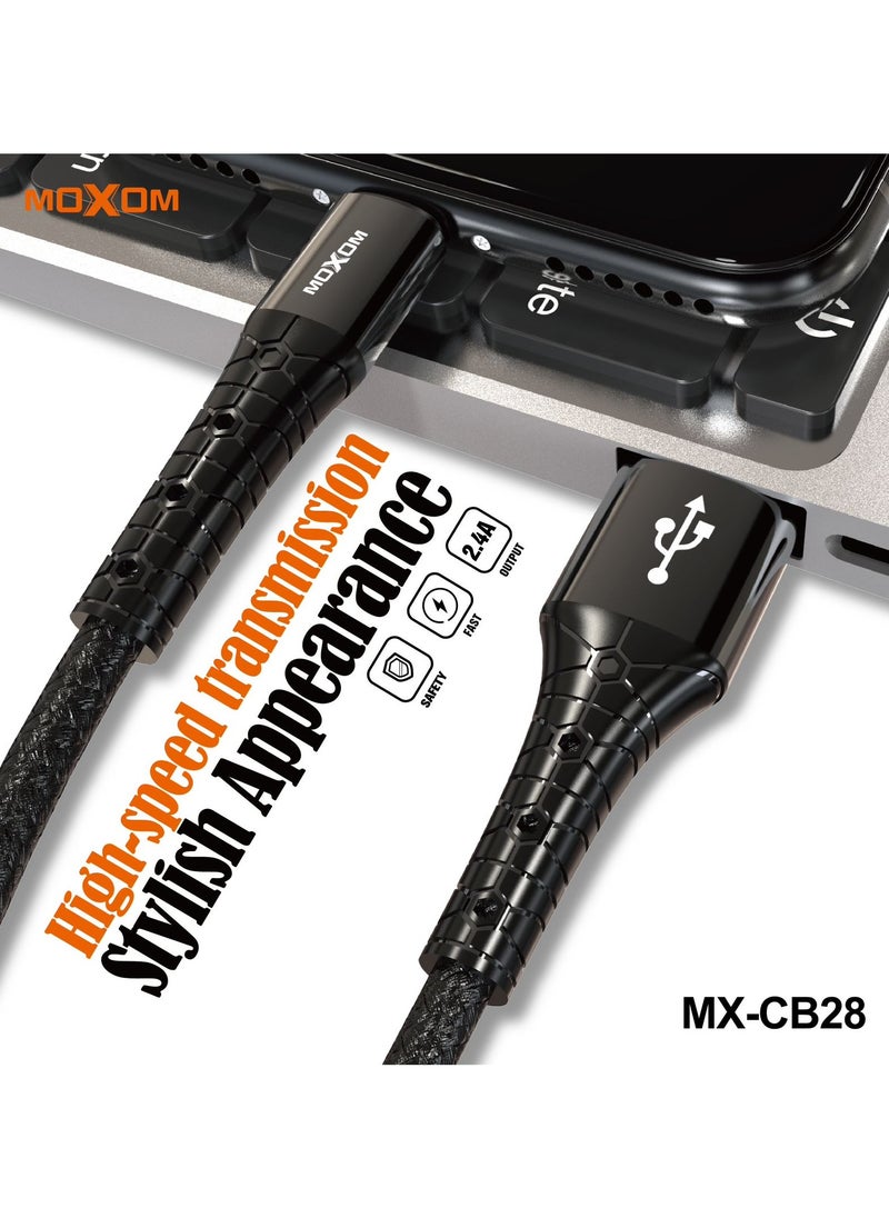 MOXOM High Speed Transmission Iphone Moxom Cable MX-CB28 Designed for Home and Travel  - Image 4