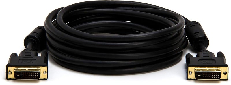 Cmple - DVI Cable 15ft, DVI to DVI Dual Link Monitor Cable Digital (24+1) Male DVI Cable for Gaming PC, Laptop, Projector, DVD, Monitor - Black - Image 2