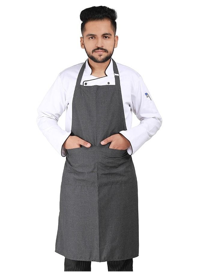 YANEK YANEK Kitchen Apron | Unisex Chef Kitchen Adjustable Bib Apron with Pockets | For Home, Restaurant, Cafe  - Image 1