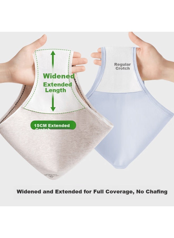 Madallo A-class Baby Cotton Women's Underwear Pure Cotton Antibacterial Mid-waist Seamless Breathable Hipster L - Image 2