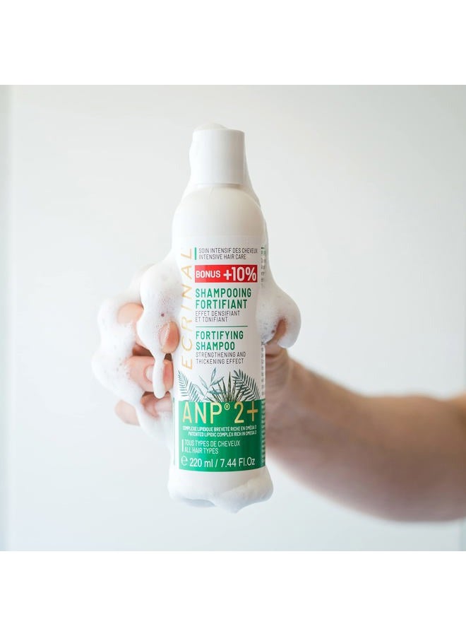 Ecrinal Sulfate-Free Fortifying Shampoo with ANP2+ for Strong, Shiny Hair – Restores Volume, Suppleness, and Resistance to Dull, Weak, and Tired Hair – Ideal for All Hair Types and Hair Loss - Image 5
