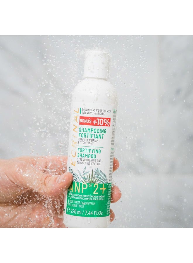 Ecrinal Sulfate-Free Fortifying Shampoo with ANP2+ for Strong, Shiny Hair – Restores Volume, Suppleness, and Resistance to Dull, Weak, and Tired Hair – Ideal for All Hair Types and Hair Loss - Image 2