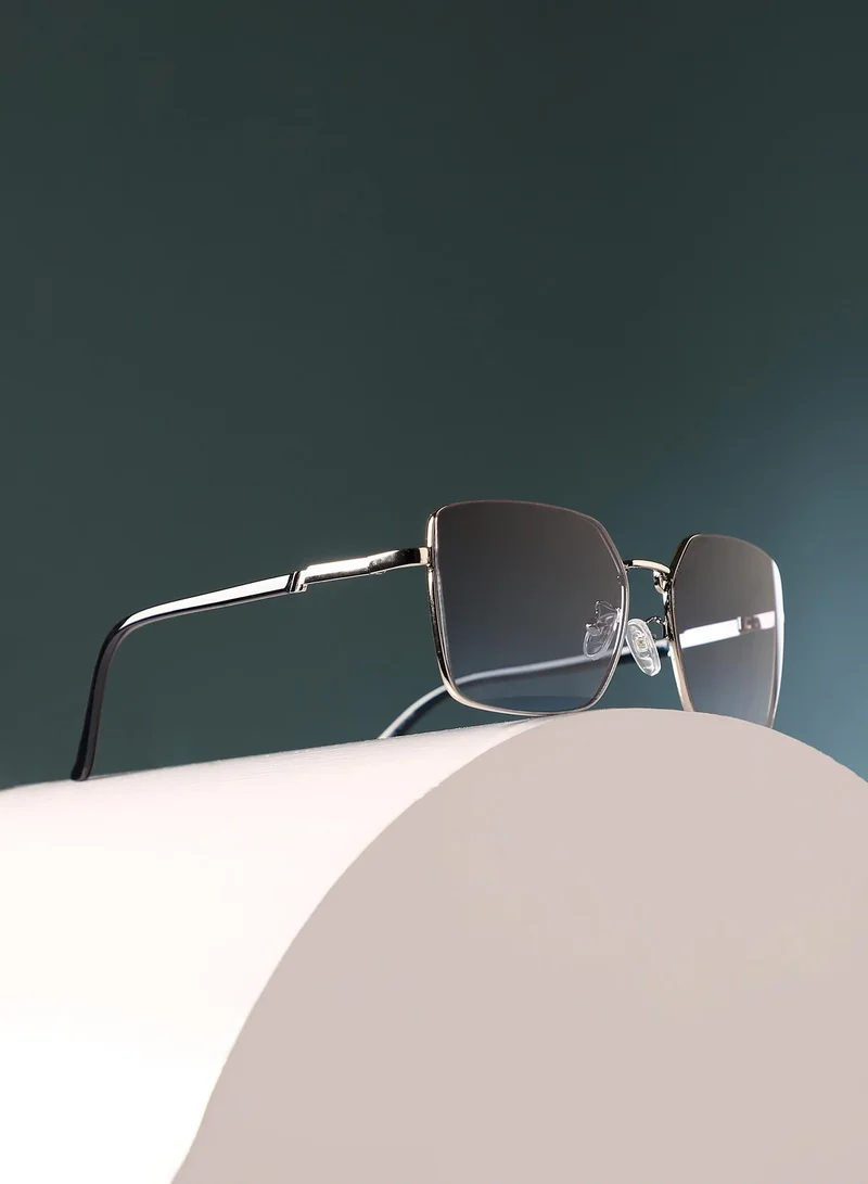 صوص هاوت نظارة شمسية بإطار مستطيل كامل الحواف مع حماية من الأشعة الشمسية للنساء