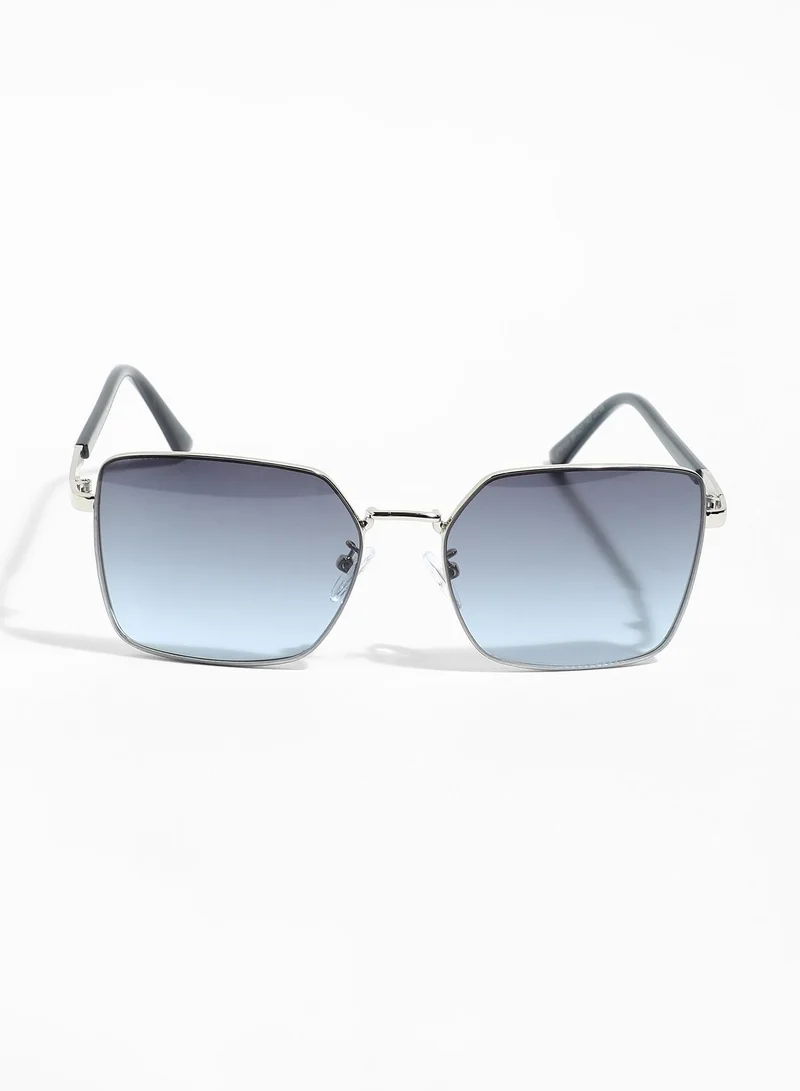 صوص هاوت نظارة شمسية بإطار مستطيل كامل الحواف مع حماية من الأشعة الشمسية للنساء