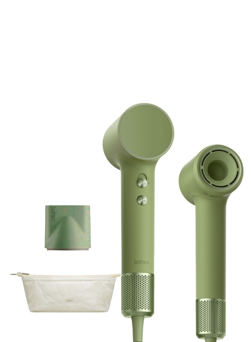 لايفن ميني مجفف شعر عالي السرعة أيوني - اخضر  | الأكثر مبيعًا عالميًا، والأول عالميًا | خفيف الوزن، منخفض الضوضاء، صغير الحجم، مزود بفوهة مغناطيسية وحقيبة سفر - للمنزل والسفر - Image 1