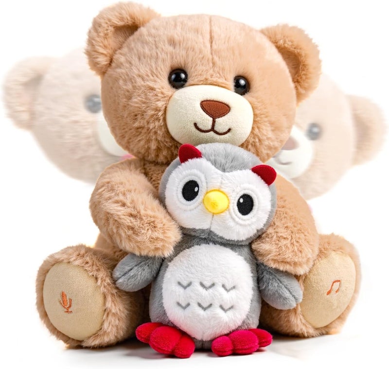 eJog Pup Musical Bear Stuffed Animal Toy with Owl - Interactive Talking Plush Toy for Kids - Image 1