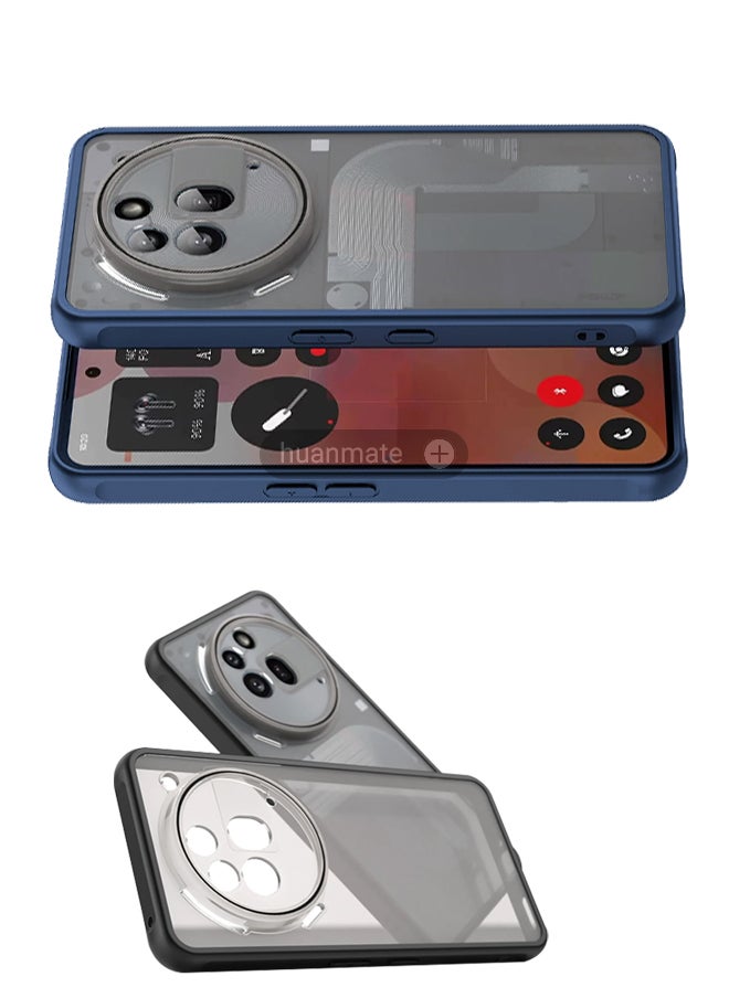 Nothing Phone (3a) Pro Smoked Frosted Case Cover - Blue - Semi-Transparent Matte Finish, Lightweight & Stylish - Precise Cut-outs - Easy to Install & Remove - Durable Protective Shield for Your Nothing Phone (3a) Pro