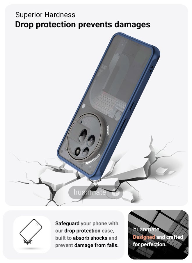 Nothing Phone (3a) Pro Smoked Frosted Case Cover - Blue - Semi-Transparent Matte Finish, Lightweight & Stylish - Precise Cut-outs - Easy to Install & Remove - Durable Protective Shield for Your Nothing Phone (3a) Pro
