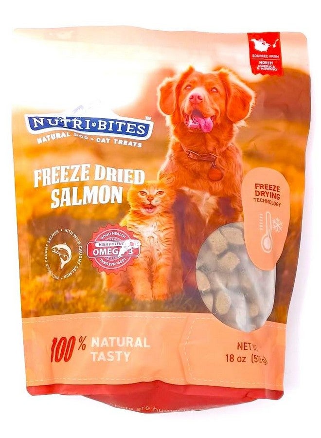 مكافآت الكلاب من نيوتري بايتس بنكهة السلمون المجفف بالتجميد، 18 أونصة - Image 1