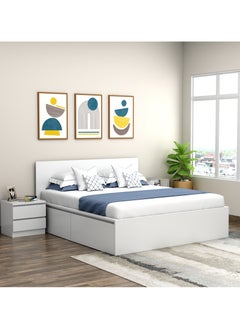 RIGID Wooden Double Bed with Storage & Headboard  - Image 1