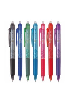 PILOT 7-Piece Frixion Clicker Erasable Ball Pen 0.5mm Tip Multicolour  - Image 1