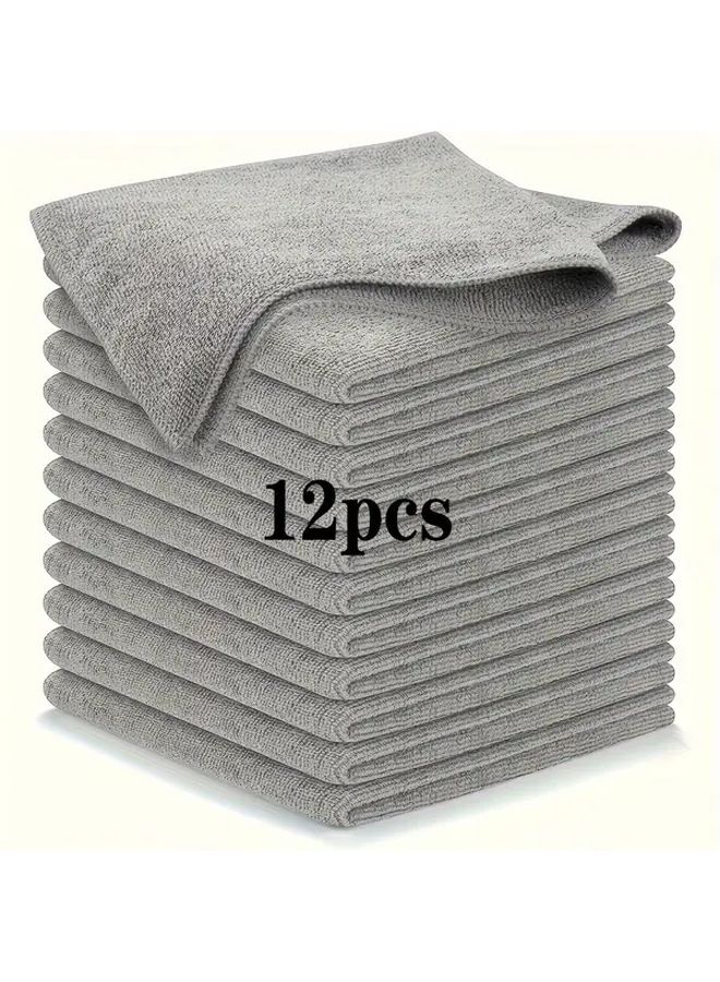 Blue Microfiber Cleaning Cloth Highly Absorbent Lint Free Recyclable Towel For Kitchen Household Automotive - Image 2