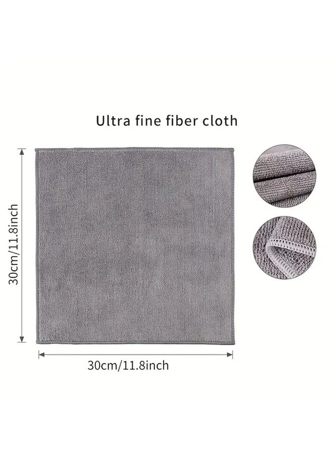 Blue Microfiber Cleaning Cloth Highly Absorbent Lint Free Recyclable Towel For Kitchen Household Automotive - Image 3