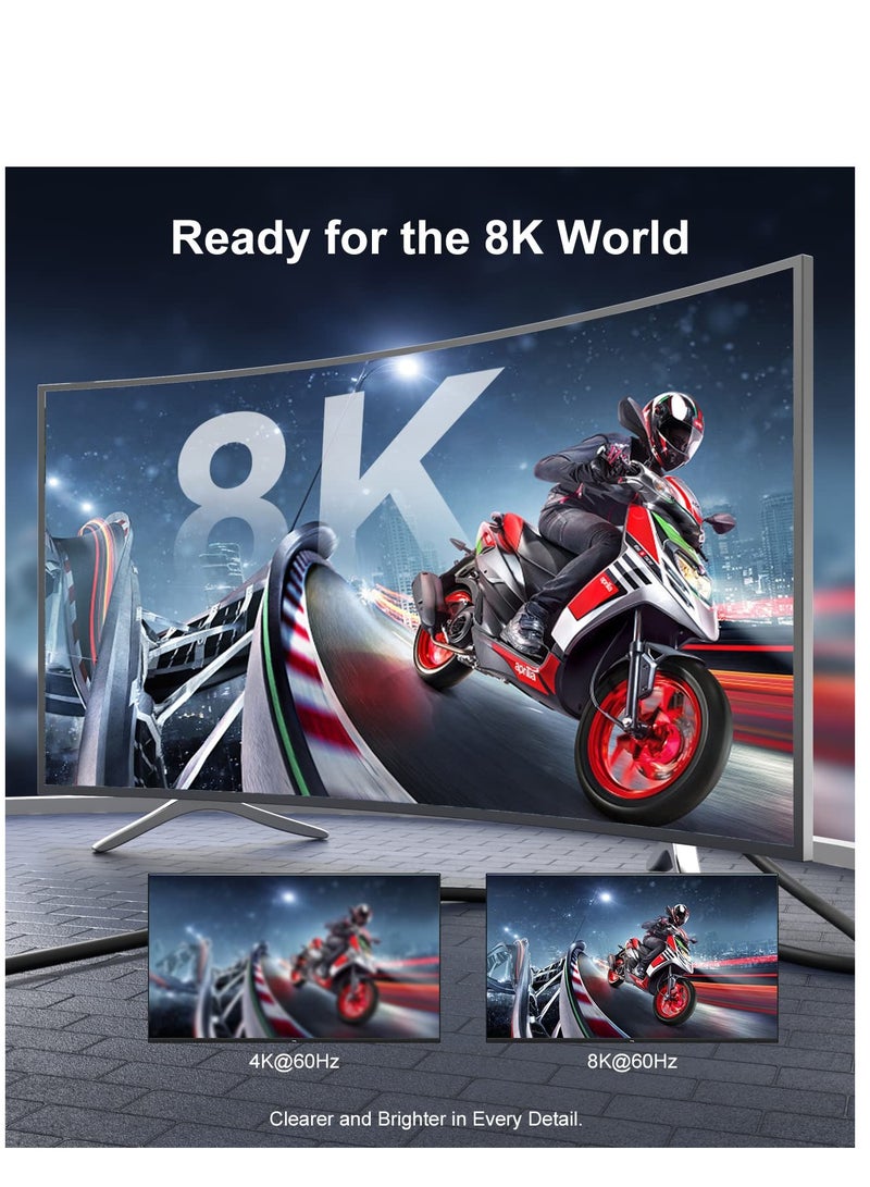 USB C to HDMI 3.1 Adapter, USB-C Female to HDMI Male Converter, Compatible with MacBook Pro, MacBook Air, iPad Pro, Mac Mini M1, Dell XPS, Surface Book (Grey) - Image 4