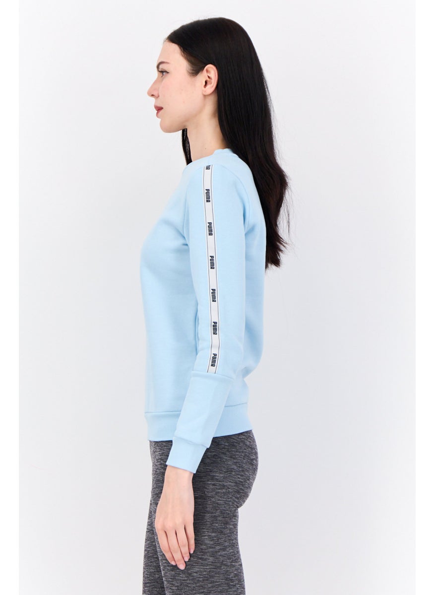 PUMA Women Sportswear Fit Long Sleeves Outdoor Sweatshirt, Sky Blue  - Image 2