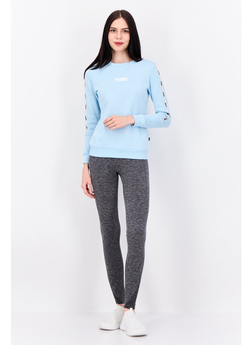 PUMA Women Sportswear Fit Long Sleeves Outdoor Sweatshirt, Sky Blue  - Image 4