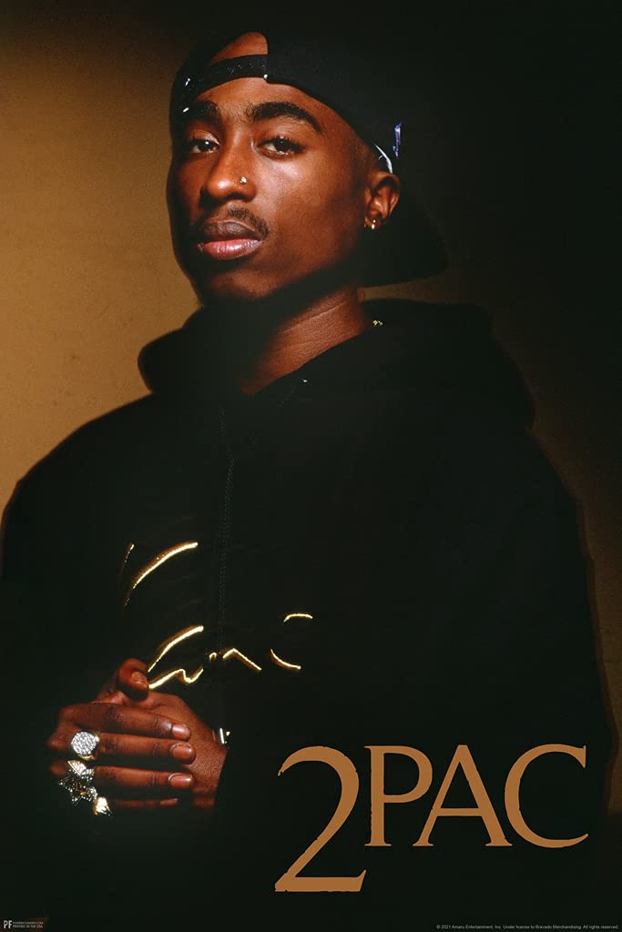 Poster Foundry Tupac Poster 2Pac Hoodie Photo 90s Hip Hop Cool Wall Art Print Poster 12x18 - Image 1