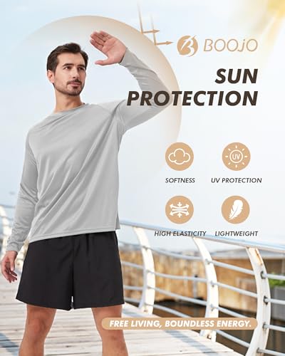 BOOJO 7 Pack Long Sleeve Shirts for Men - Quick Dry Moisture Wicking Sun Protection UV UPF T-Shirts for Fishing Workout Gym - Image 4