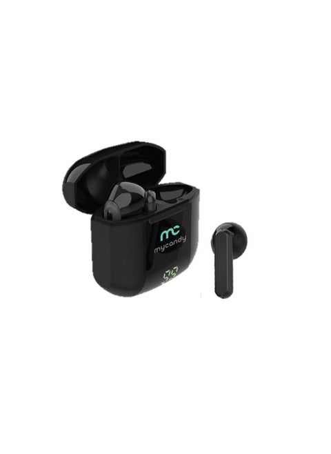 MyCandy Wireless Bluetooth Earbuds – Black, Digital Display, Sleek Design & High-Quality Sound