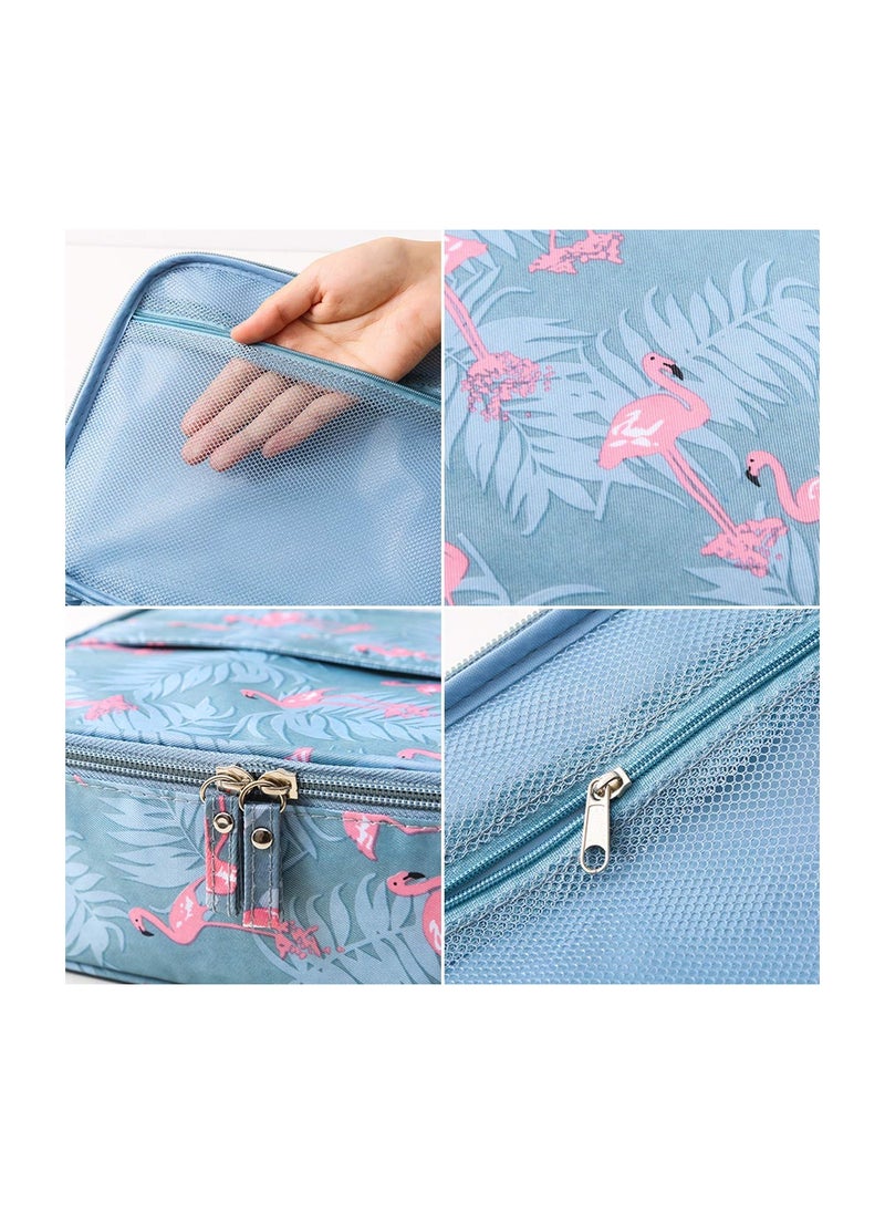 Cool Baby - COOLBABY Travel Makeup Bag Large Cosmetic Bag Makeup Brushes Case Organizer Gifts for Women Girls Flamingo(PinK） - Image 1