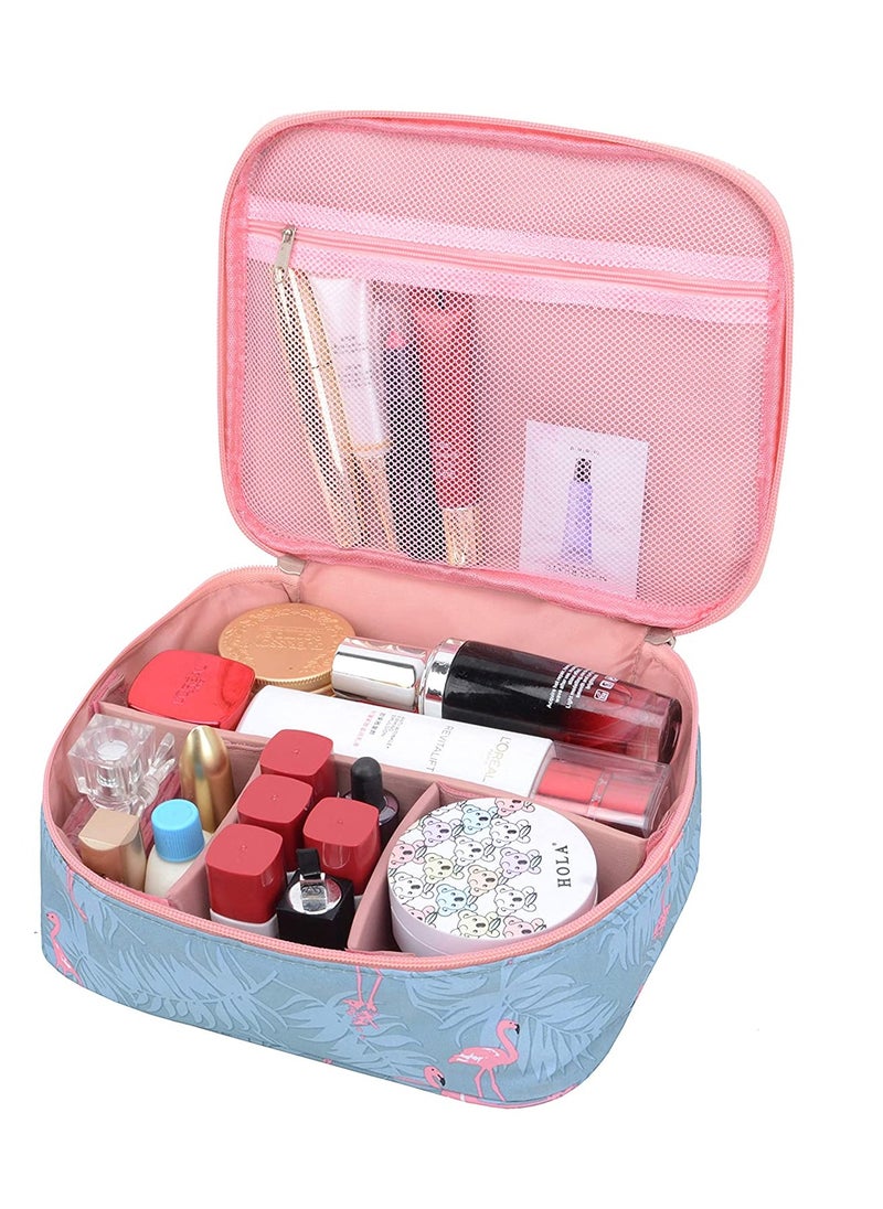 Cool Baby - COOLBABY Travel Makeup Bag Large Cosmetic Bag Makeup Brushes Case Organizer Gifts for Women Girls Flamingo(PinK） - Image 1