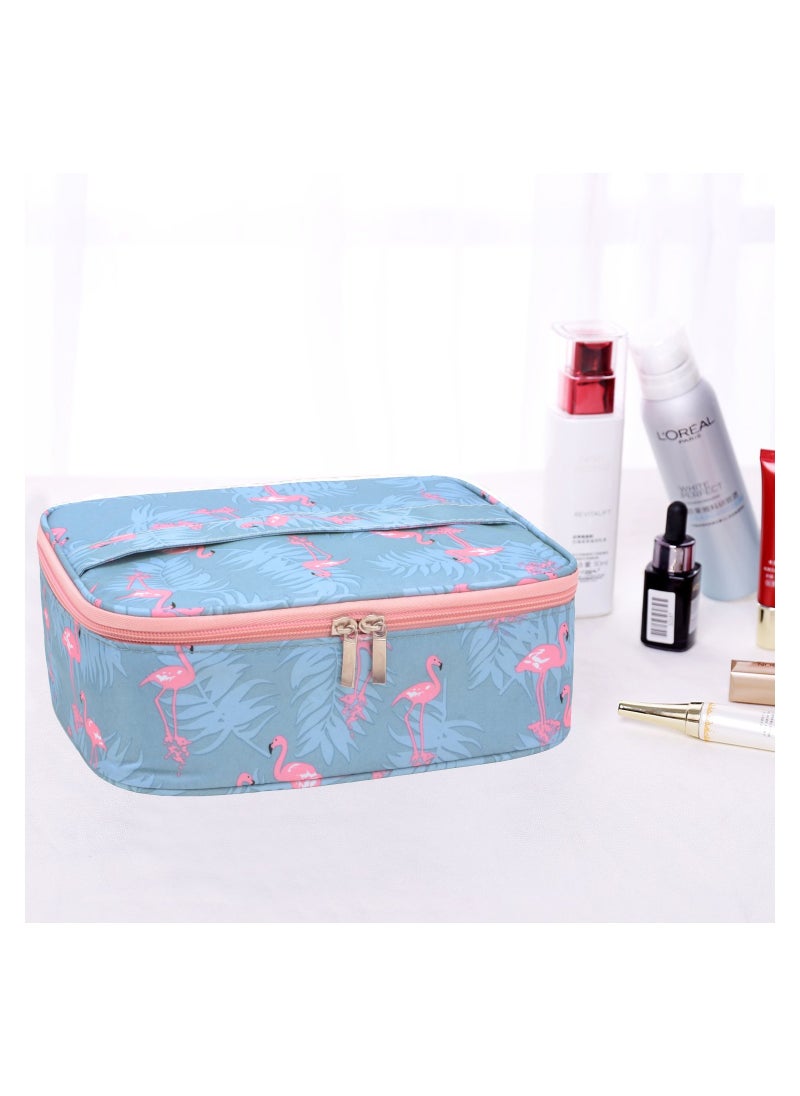 Cool Baby - COOLBABY Travel Makeup Bag Large Cosmetic Bag Makeup Brushes Case Organizer Gifts for Women Girls Flamingo(PinK） - Image 1