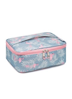 COOLBABY Travel Makeup Bag Large Cosmetic Bag Makeup Brushes Case Organizer Gifts for Women Girls Flamingo(PinK）