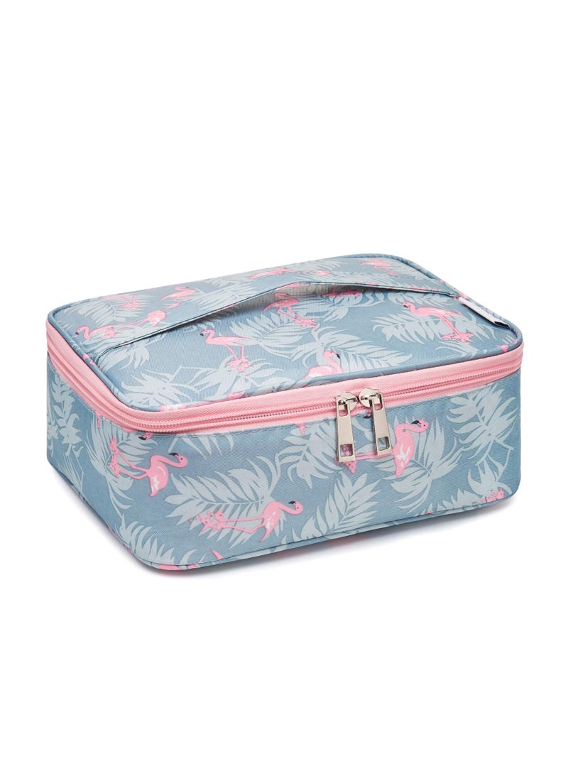 Cool Baby - COOLBABY Travel Makeup Bag Large Cosmetic Bag Makeup Brushes Case Organizer Gifts for Women Girls Flamingo(PinK） - Image 1