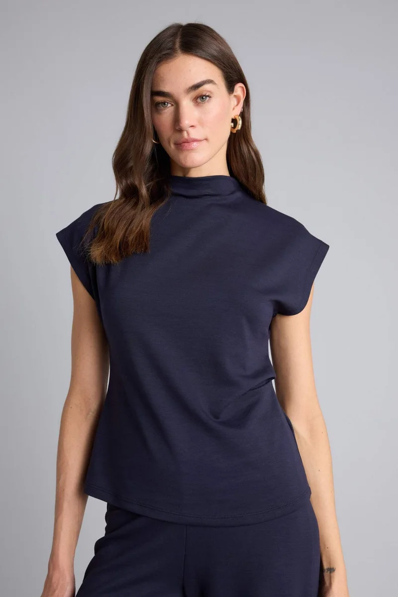 DeFacto Slim Fit Half Turtleneck Short Sleeve T-Shirt