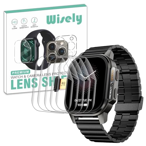 Wisely |5pcs| Screen Guard Protector For Fire Boltt Snapp Smartwatch |54.1mm| Bubble Free, Easy installation kit, Clear HD, Full Cover - Image 1