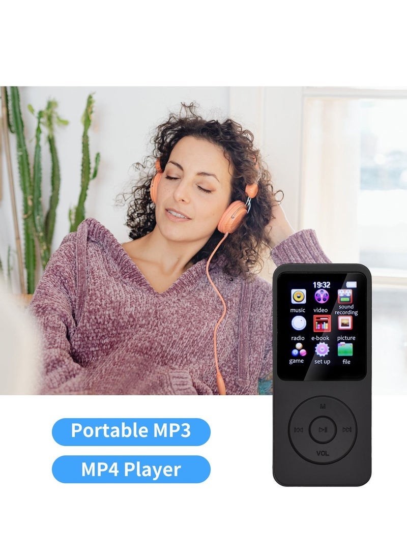 Portable MP4 Player MP3 Music Player 1.77 Inch LCD Screen Video Player Photo Viewer Support TF Cards Support Music FM Radio Video E-book Recorder - Image 2