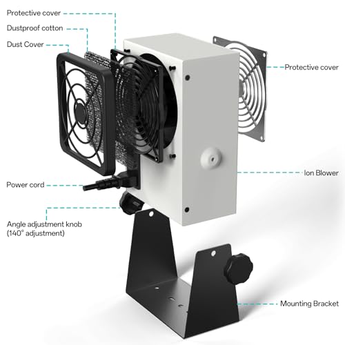 BAKON BK5600S Anti-Static Ion Fan, Ion Electric Fan, Static Eliminator, Electronic Manufacturing Maintenance, Scientific Research Laboratory, Chip Packaging To Eliminate Static Electricity - Image 2