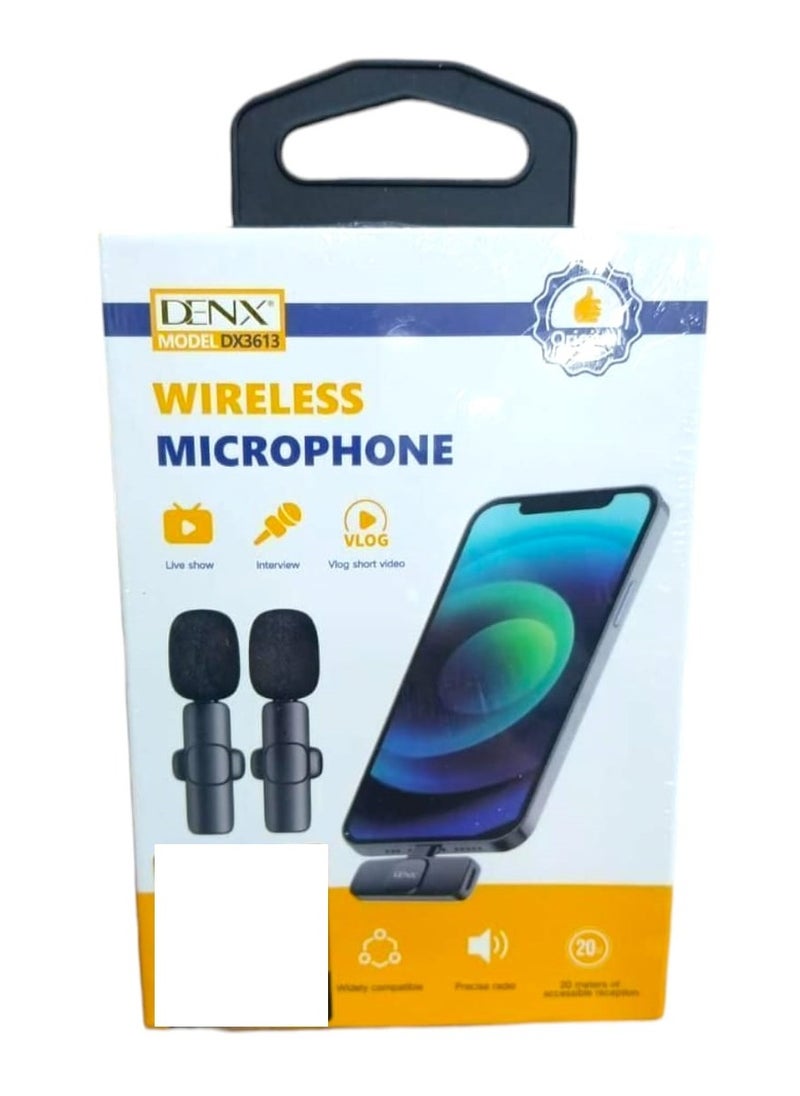 Denx Dual Noise Reduction Wireless Bluetooth Microphone for Video Recording and Live Streaming with Mic Receiver for iPhone  - Image 4