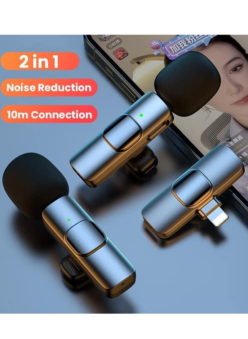 Denx Dual Noise Reduction Wireless Bluetooth Microphone for Video Recording and Live Streaming with Mic Receiver for iPhone  - Image 5