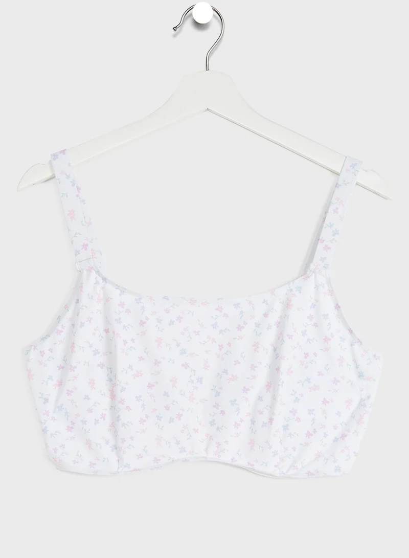Ivory Rose Knitted Bikini Top