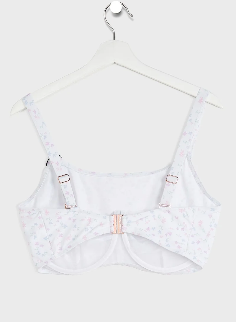 Ivory Rose Knitted Bikini Top
