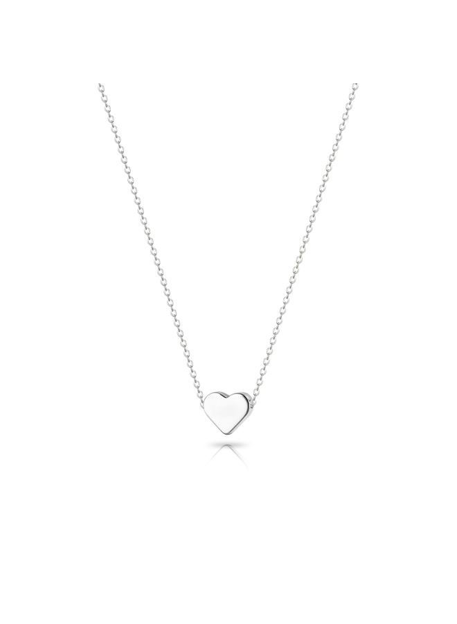Zeffy Tiny Heart Necklace Sterling Silver Dainty Cute Heart Choker Necklaces Simple Love Heart Pendant Necklace Trendy Jewelry for Women - Image 1