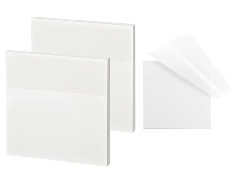 GLUN® ® Transparent 3x3 Sticky Note Sheet, 100 Sheet Count Sticky Note Pad, Notepad for Lists and Longer Notes, 2 Times Sticknes Pack of 1 - Image 1