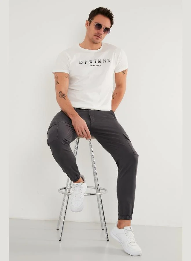 Buratti Buratti Printed Crew Neck Cotton Slim Fit T Shirt Men's T SHIRT 541DPRTMNT24