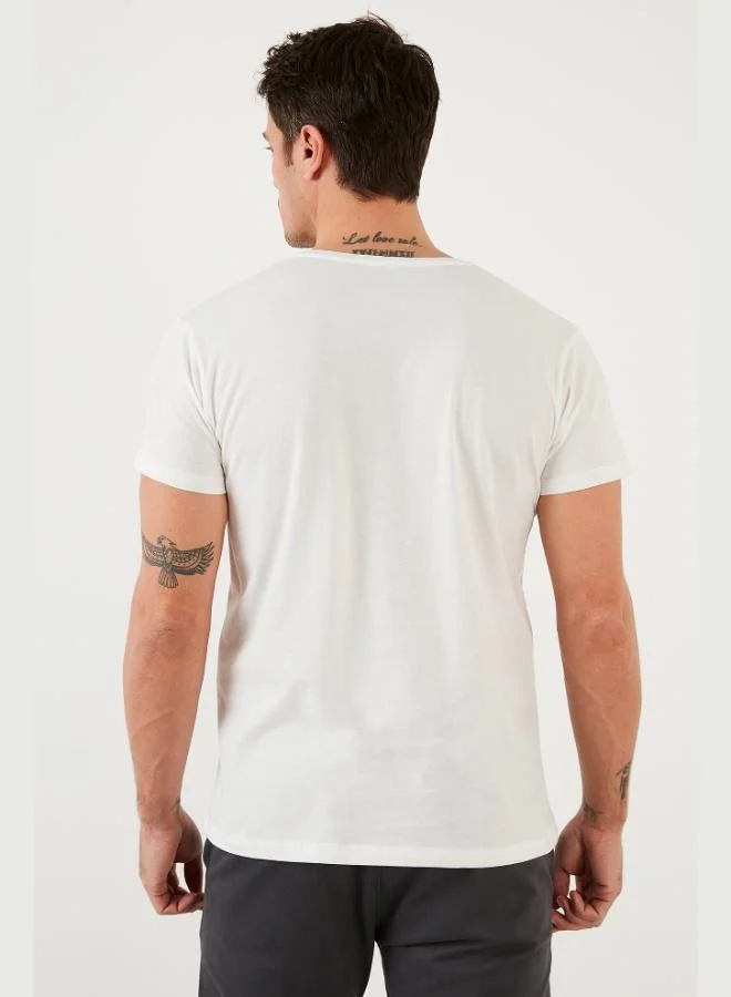 Buratti  Buratti Printed Crew Neck Cotton Slim Fit T Shirt Men's T SHIRT 541DPRTMNT24 for Men | Best Price UAE