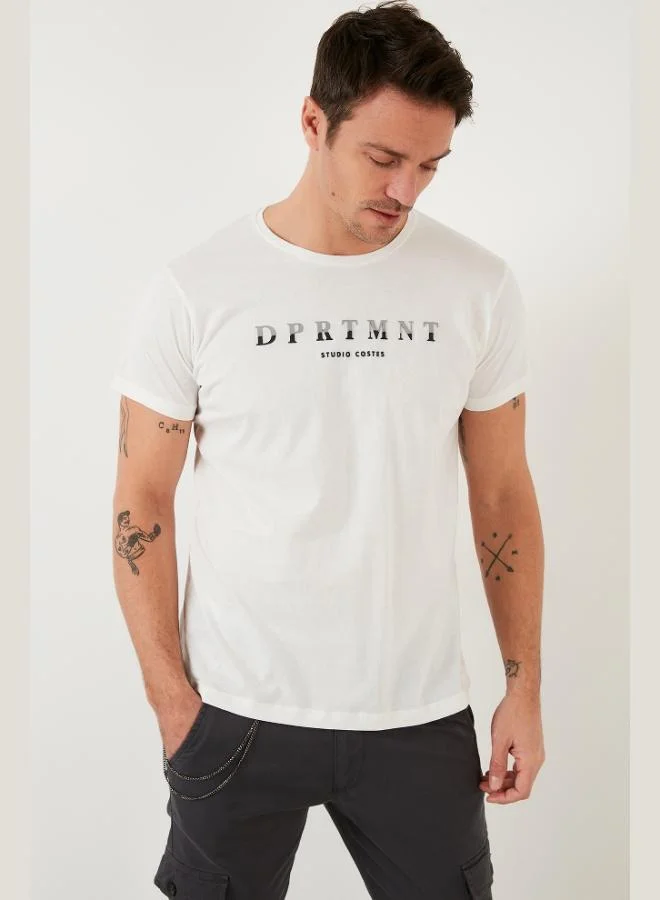 Buratti  Buratti Printed Crew Neck Cotton Slim Fit T Shirt Men's T SHIRT 541DPRTMNT24 for Men | Best Price UAE